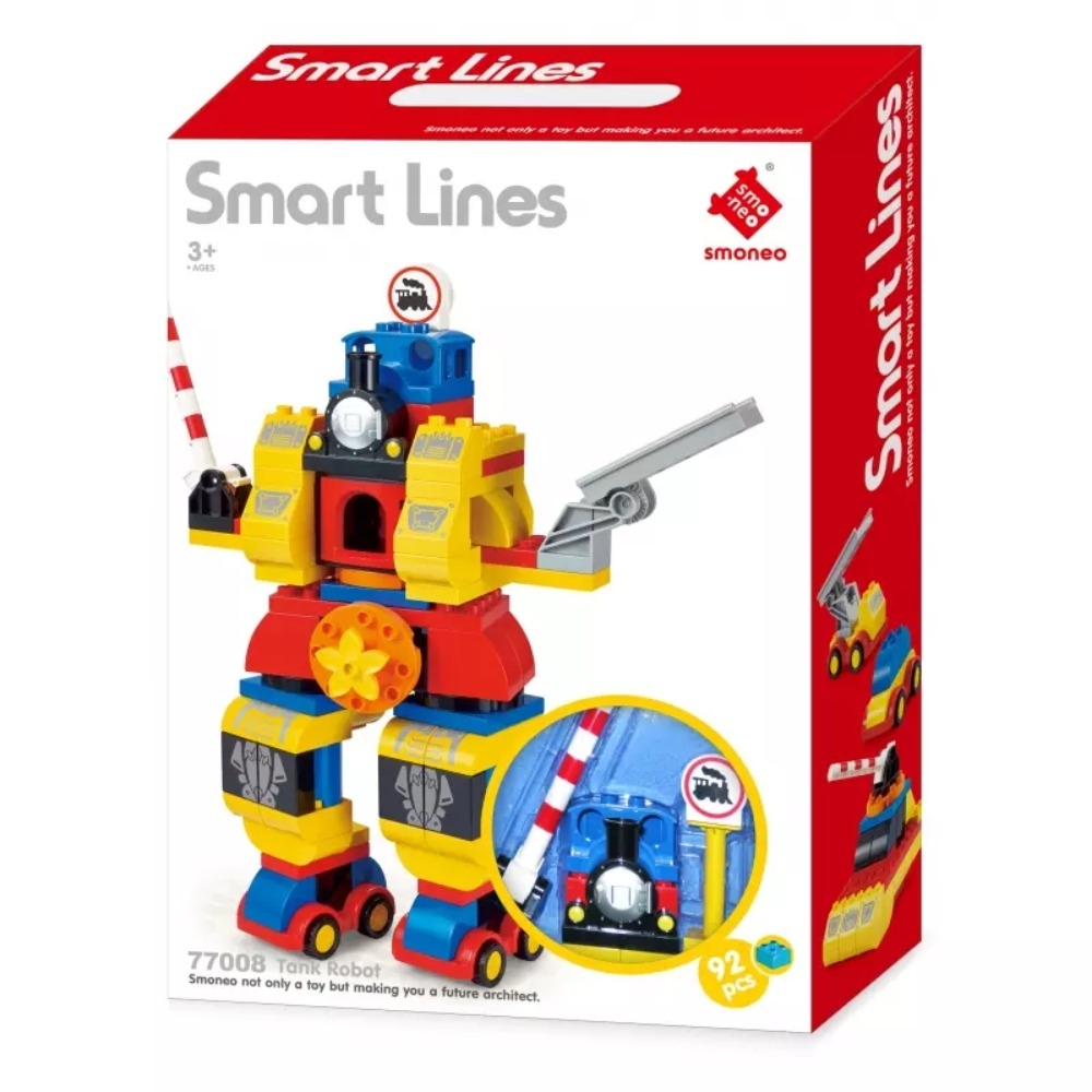 Đồ chơi Smoneo Duplo Lego - Bộ xếp hình lắp ghép Robot - 92 mảnh ghép - 77008