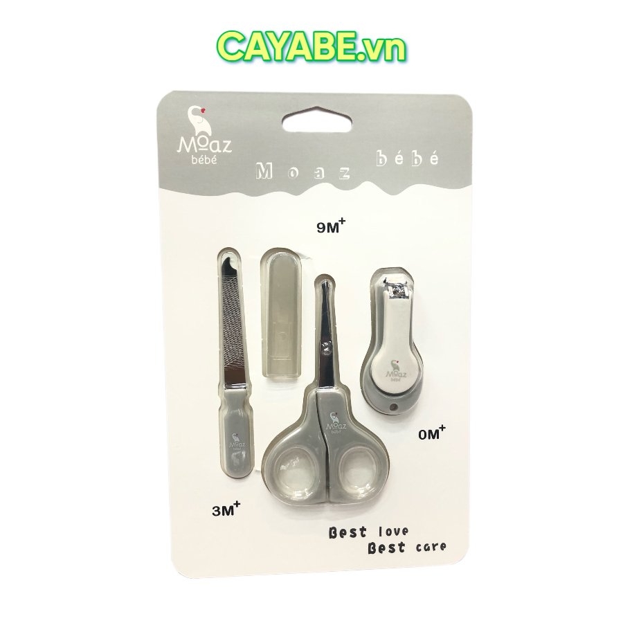 Bộ dụng cụ cắt, dũa, bấm móng tay cho bé Moaz Bébé 3 món Bộ dụng cụ cắt, dũa, bấm móng tay cho bé Moaz Bébé 3 món