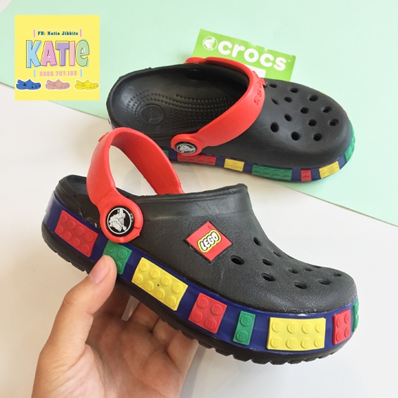 Dép sục cá sấu Crocs trẻ em Lego Kids màu đen