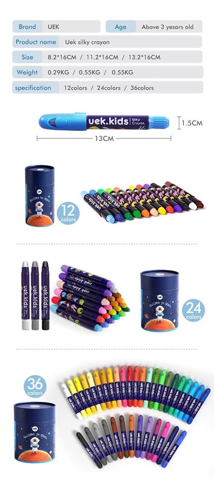 Hộp bút sáp màu cho bé thoả sức sáng tạo - Hàng chính hãng (12 màu)