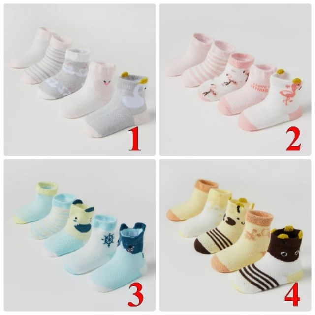 Set 5 đôi vớ bé gái Hug (giao mẫu ngẫu nhiên theo size)