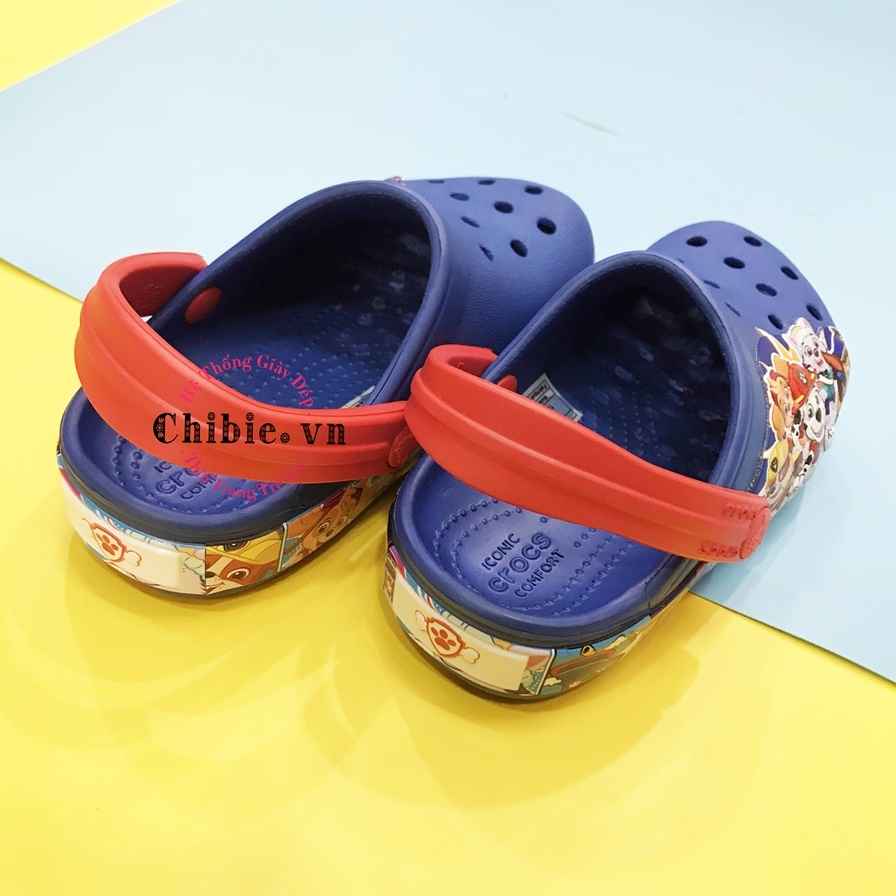 Dép cá sấu Crocs trẻ em Band chó cứu hộ Paw Patrol xanh dương