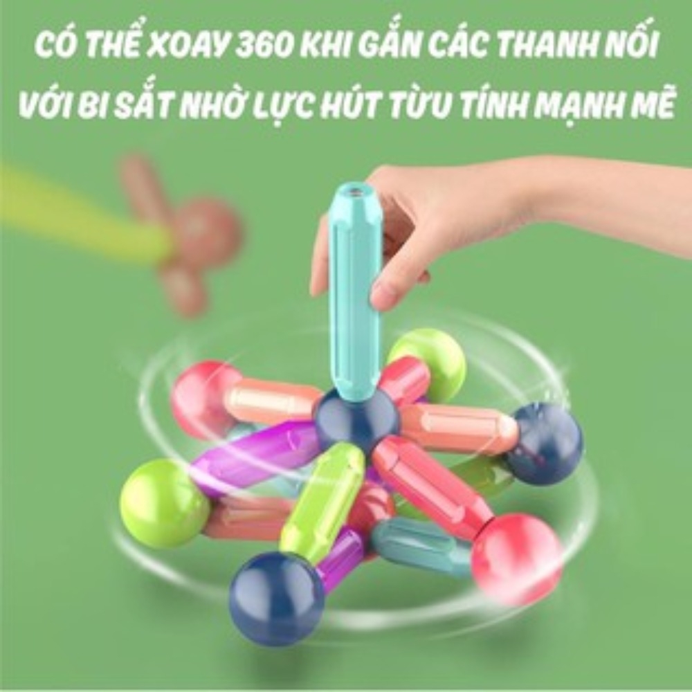 Bộ xếp hình nam châm từ tính cho bé sáng tạo