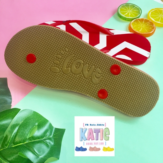 Dép Lào Feetlove 1 cm đỏ hình con kiến