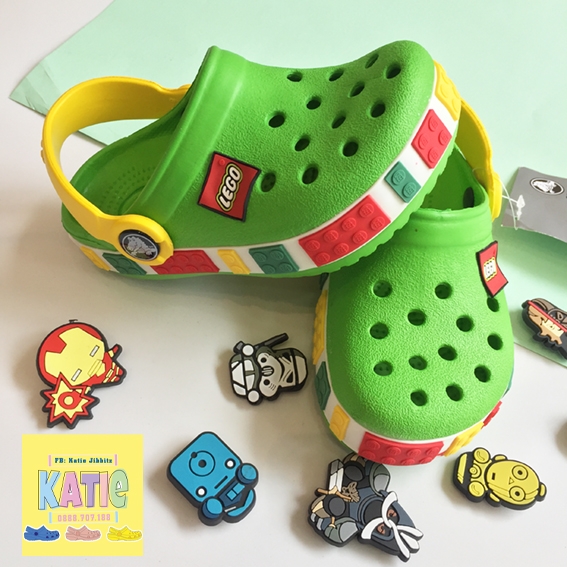 Dép cá sấu Crocs trẻ em Lego Kids màu xanh lá