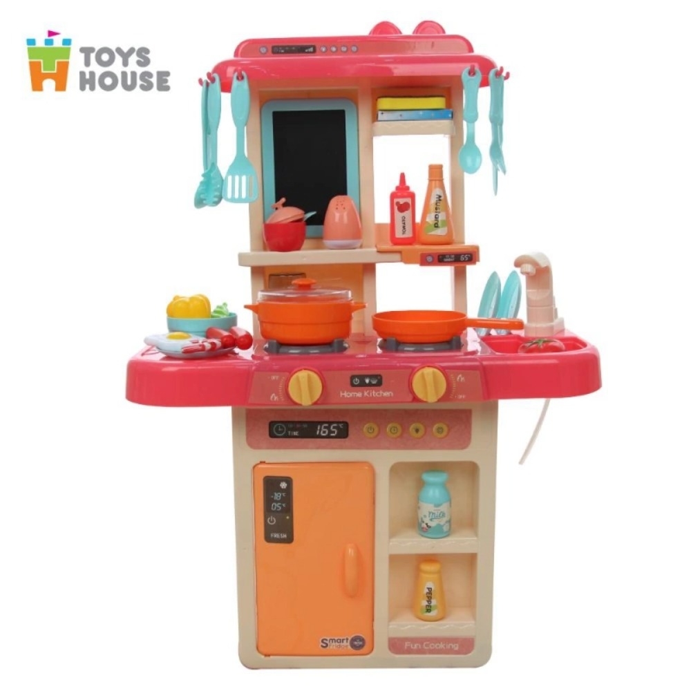 Đồ chơi nhà bếp cho bé học nấu nướng CAYABE Toyshouse màu hồng cam TH-889-170 (size lớn cao 63 cm)