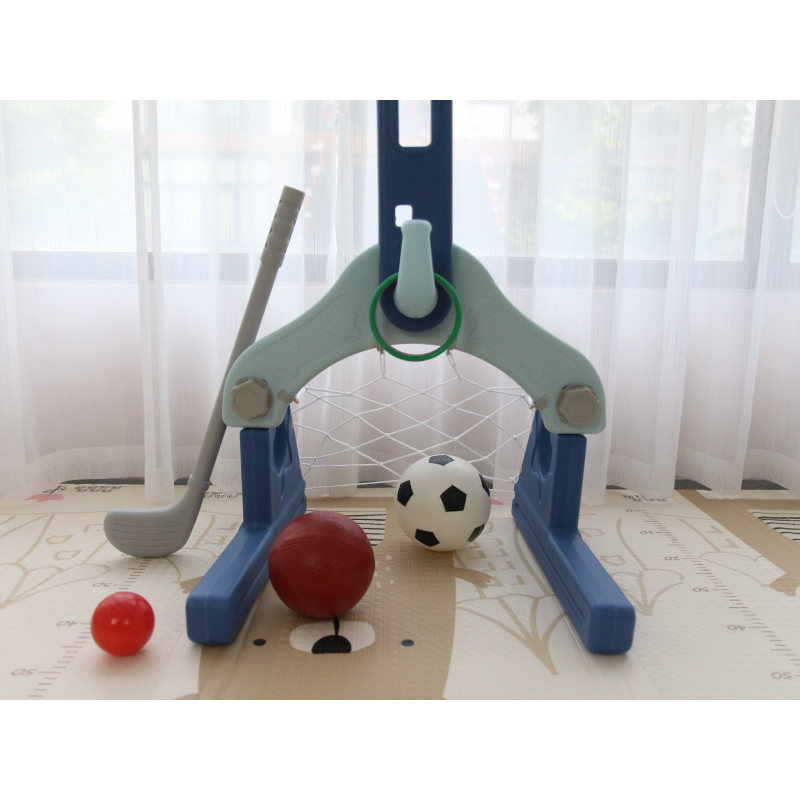 Bộ đồ chơi thể thao đa năng cho bé: bóng đá, ném vòng, bóng rổ màu đỏ Toyshouse TH-052020-L