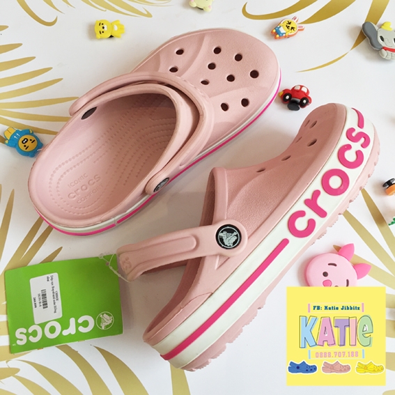 Dép cá sấu Crocs Baya màu Hồng Nhạt