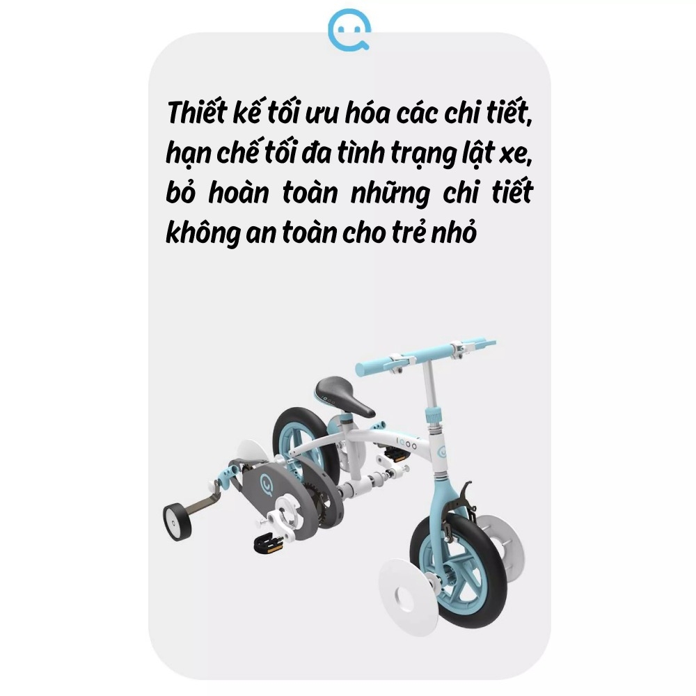 Xe đạp trẻ em IQOO cao cấp PM-02126 cho bé từ 2 đến 7 tuổi