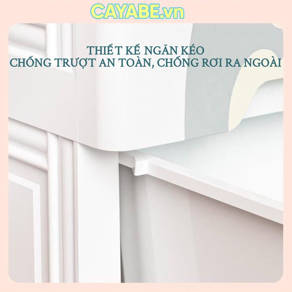 Tủ nhựa cho bé 5 tầng CAYABE sư tử LION treo quần áo, đựng đồ chơi, đồ dùng cho gia đình (Size ngang 65cm)