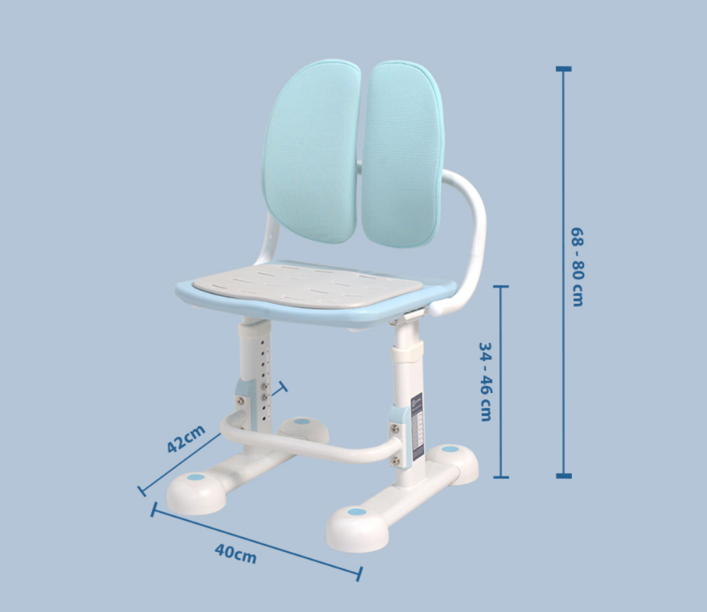 Ghế học sinh chống gù, chống cận cho trẻ em CAYABE CB-002 màu xanh (mẫu mới nhất có để chân)