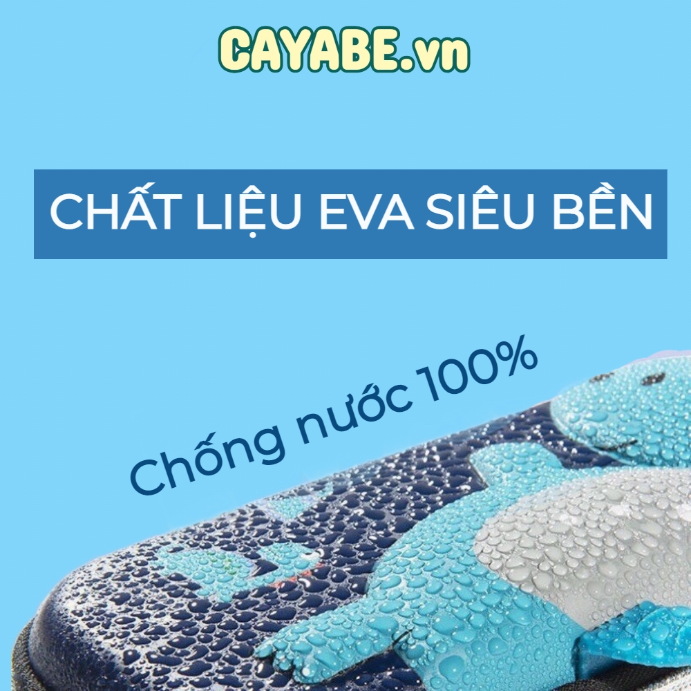 Hộp đựng bút EVA in hoạt hình 3D nổi công chúa Elsa xanh