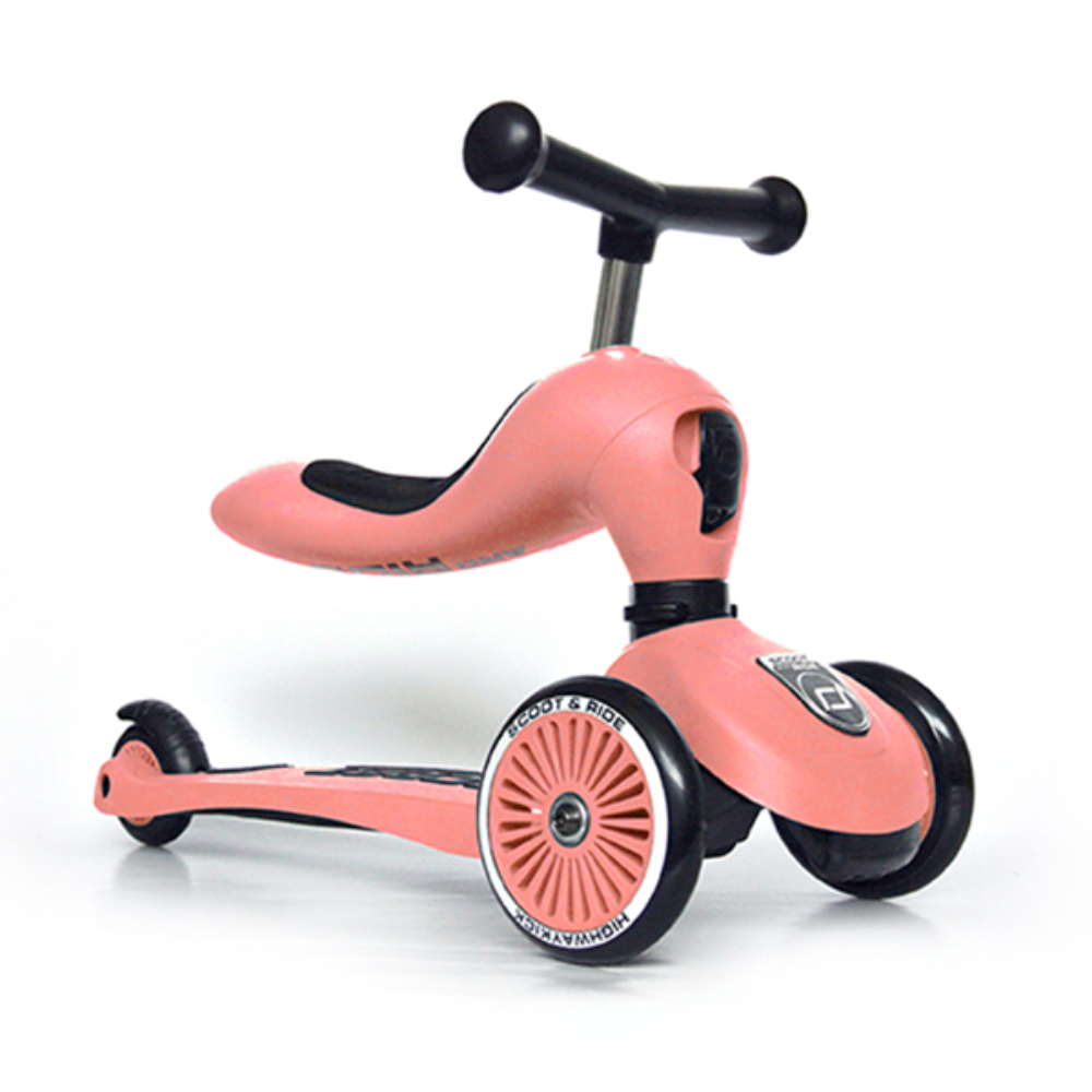 Xe scooter trẻ em Scoot and Ride Highway Kick 1 cho bé (màu cam đào - Peach)