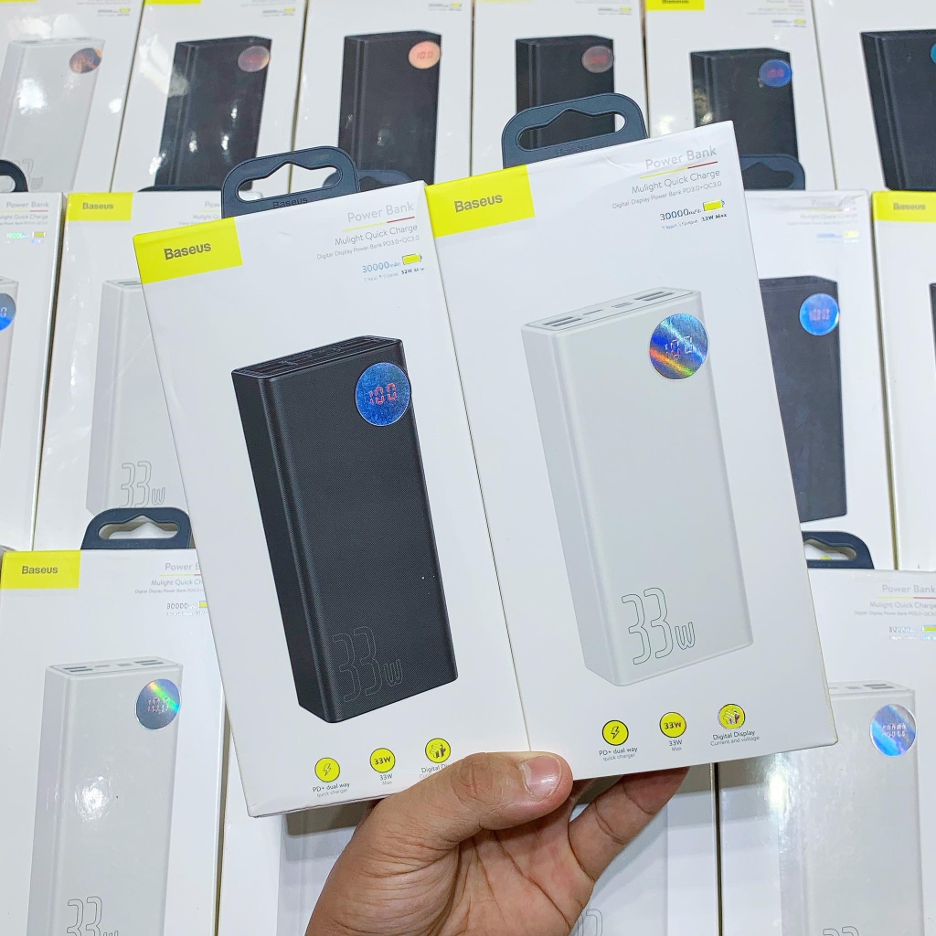 Sạc dự phòng Mulight Quick Charge 30.000 mAh chính hãng Baseus