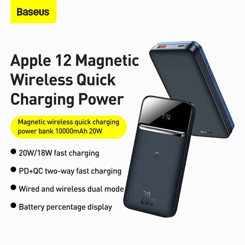 Pin dự phòng sạc không dây tích hợp nam châm Baseus Magnetic Wireless Quick Charging Power Bank (10000mAh, PD 20W)