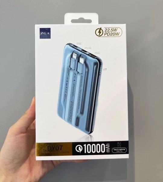 Pin dự phòng không dây magsafe ZGA DY07 kèm dây lightning, type c