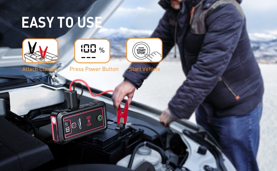 Kích bình Yaber YR800 3500A Jump Starter