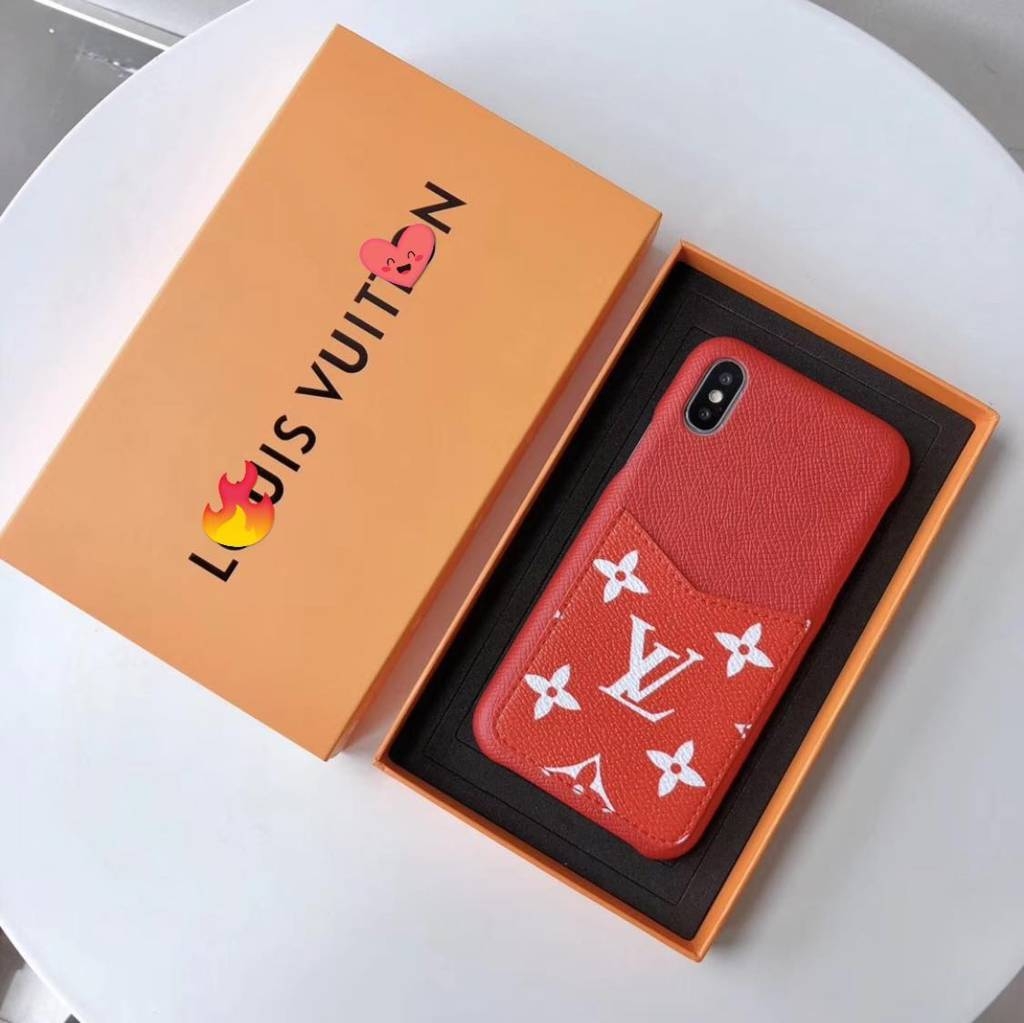 Ốp lưng L.V DA có ngăn đựng thẻ bên ngoài