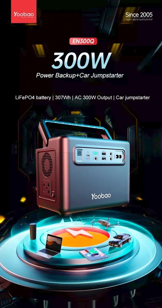 Trạm sạc dự phòng Yoobao EN300Q 96000mAh PD65W 220V/300W