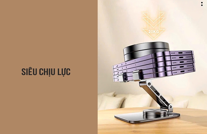 Giá đỡ kim loại xoay 360 độ cho điện thoại/Ipad Remax RM-C38