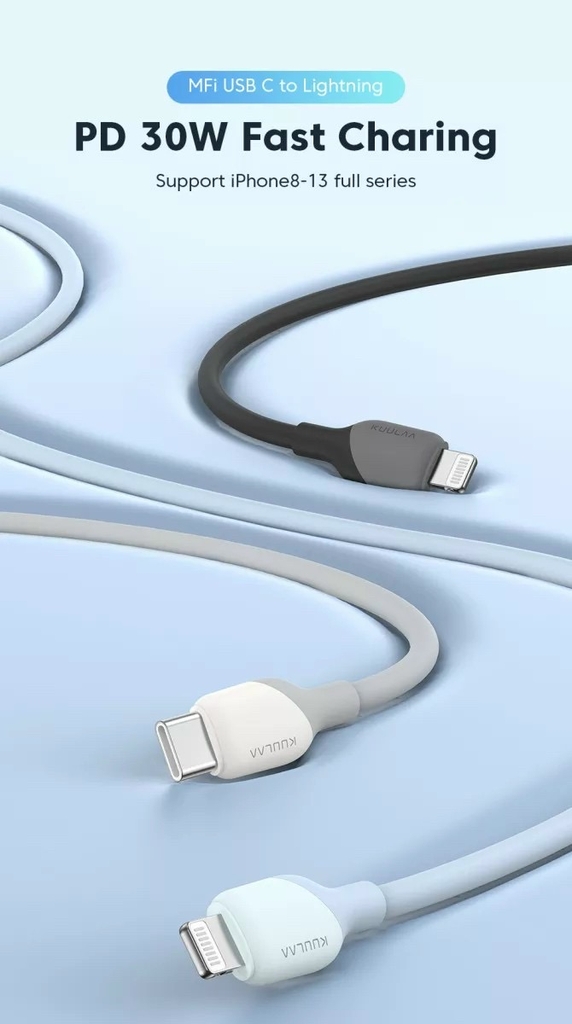 Cáp sạc nhanh c lightning MFi 20W KUULAA