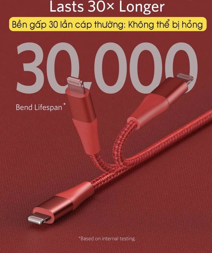 Cáp sạc iPhone Anker Powerline+ II USB C to Lightning - dài 1.8m