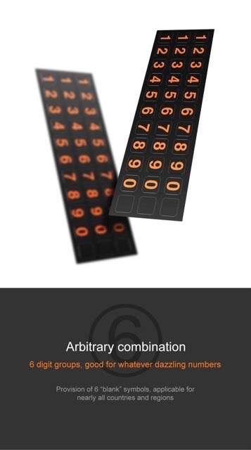 Bảng số điện thoại xe hơi Baseus Hermit