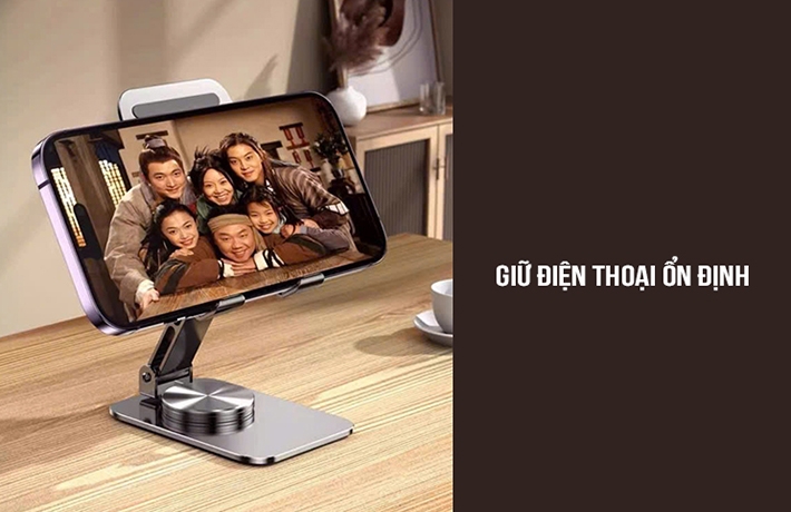 Giá đỡ kim loại xoay 360 độ cho điện thoại/Ipad Remax RM-C38