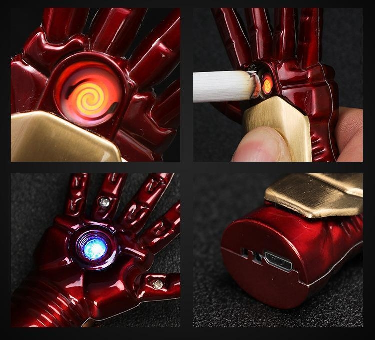 Bật lửa sạc điện bàn tay iron man
