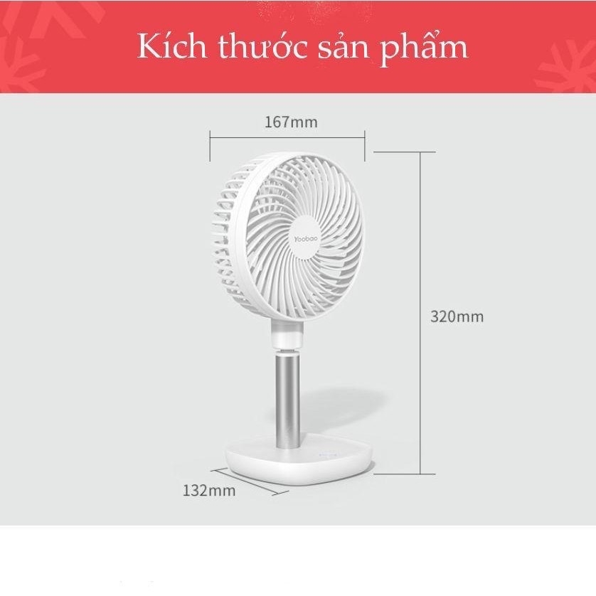 Quạt sạc Mini chính hãng Yoobao F1 10000mA