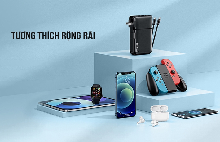 Củ sạc kiêm sạc dự phòng đa năng 20000mah 22.5W Remax RPP-267