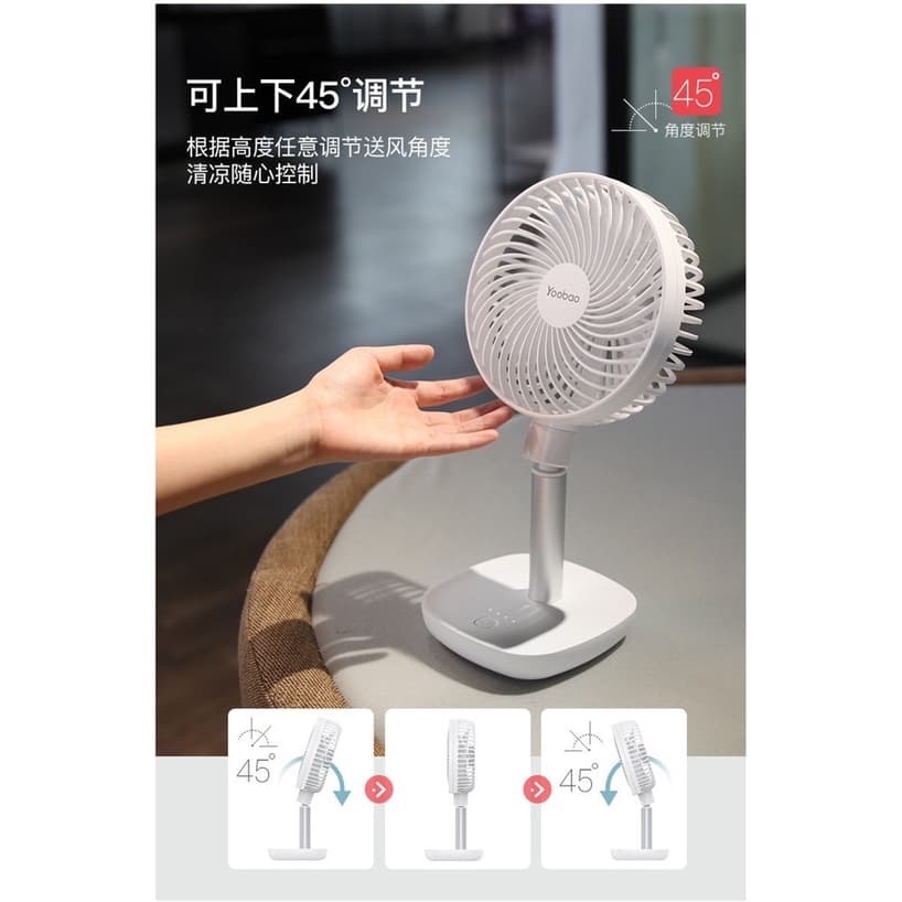 Quạt sạc Mini chính hãng Yoobao F1 10000mA