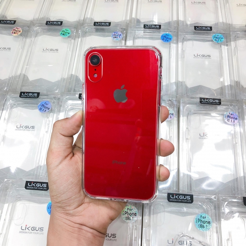 Ốp lưng trong suốt - Viền Dẻo , Kính lưng cứng LIKGUS