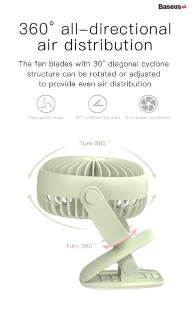 Quạt kẹp mini để bàn Baseus Box Clamping Fan