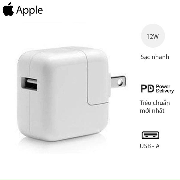 Củ sạc 12W chính hãng Apple cho iPhone, iPad Nam Phụ Kiện