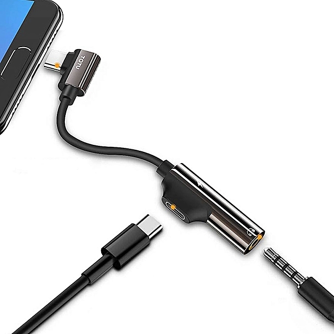 Cáp đầu Type C chuyển ra đầu Type C và Jack 3.5 hiệu Totu EAUC-12