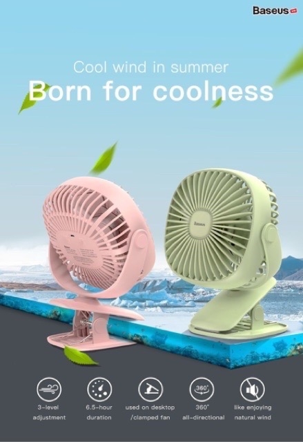 Quạt kẹp mini để bàn Baseus Box Clamping Fan