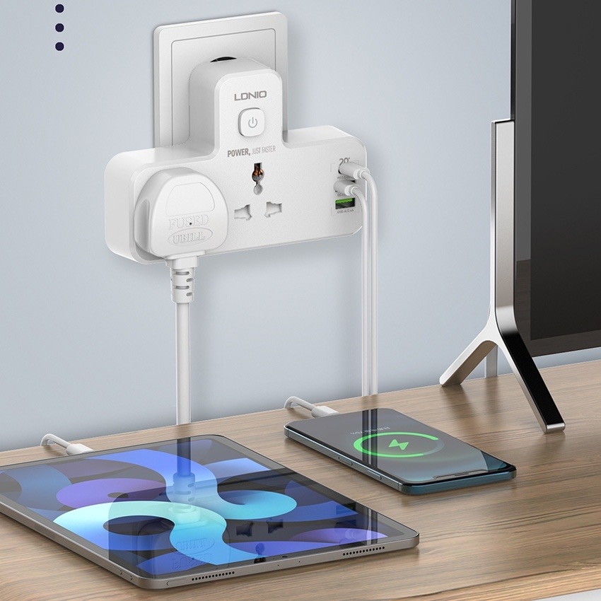 Ổ cắm đa năng LDNIO tích hợp đèn ngủ và cổng PD+QC 20W