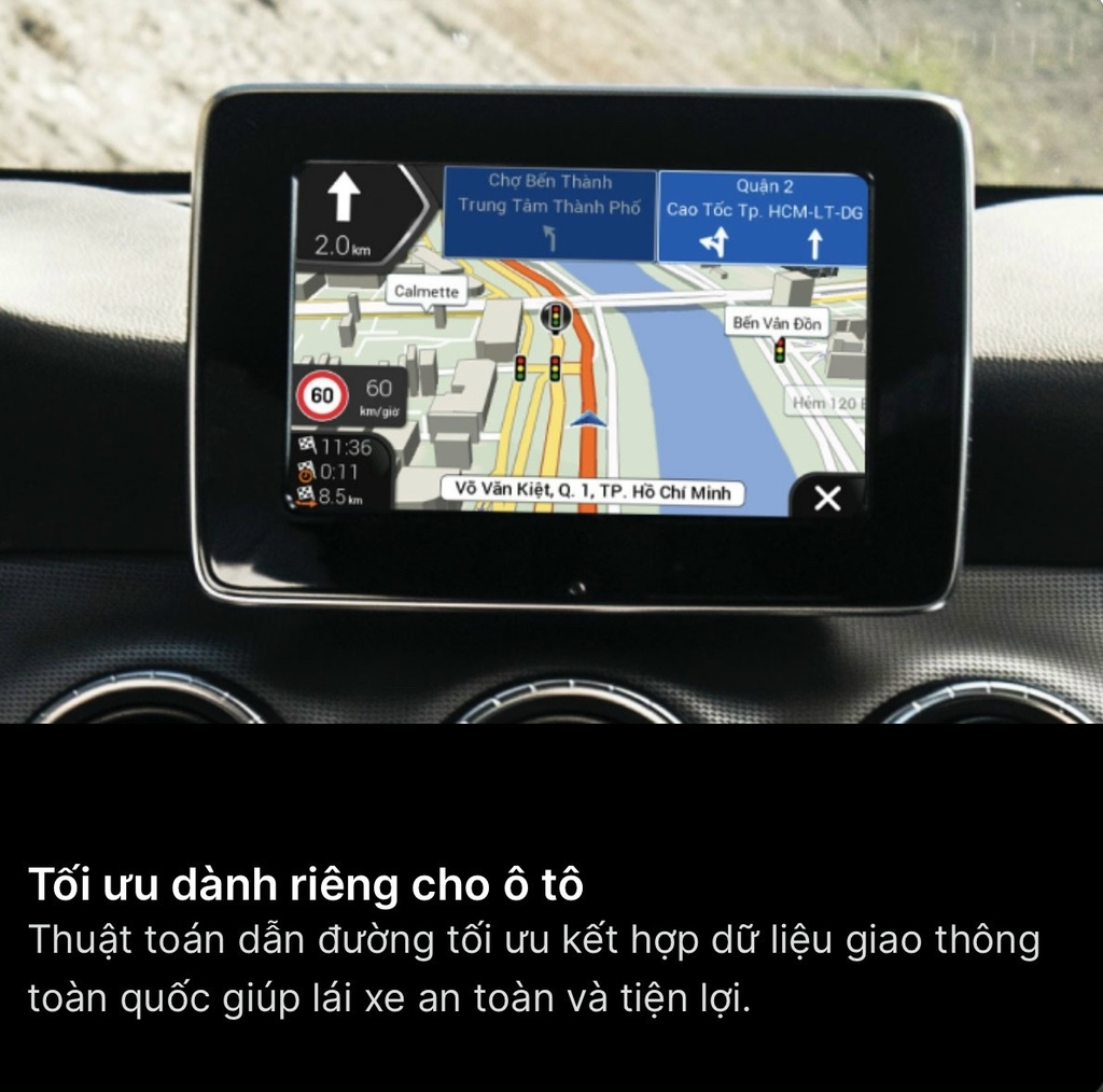 Vietmap S2 phần mềm dẫn đường ô tô chuyên dụng