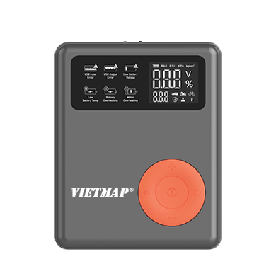 Kích bình kiêm bơm lốp 12000mah, Peakcurrent 2000A Vietmap DK-MF139