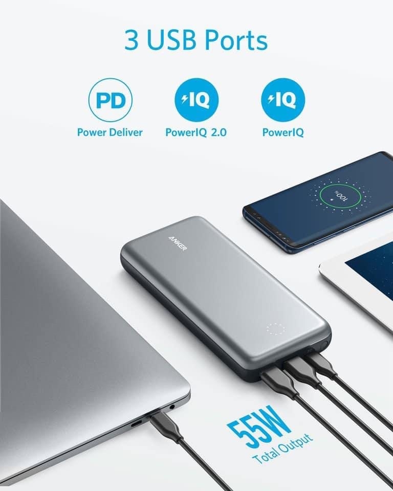 Pin Dự Phòng Anker PowerCore+ 19000 Power Delivery - A1362