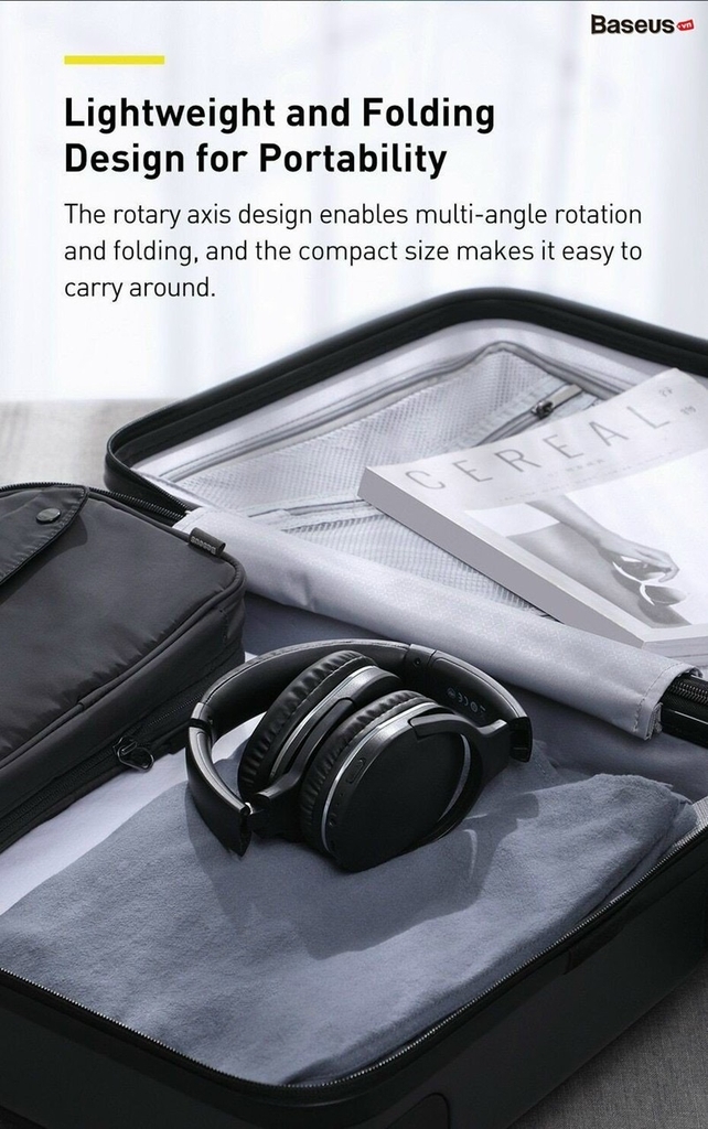 Tai nghe chụp tai không dây cao cấp Baseus Encok Wireless headphone D02 Pro