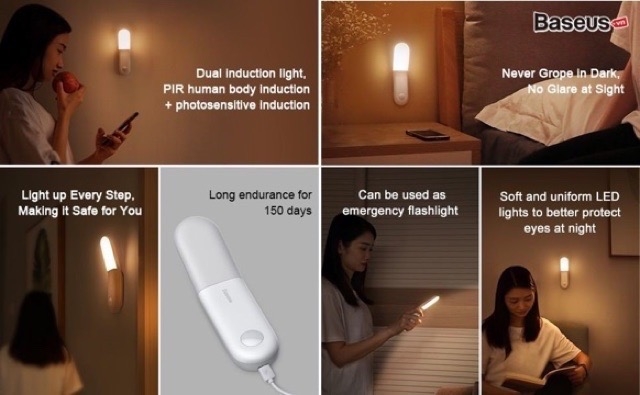 Đèn cảm ứng chuyển động thông minh Human Body Baseus
