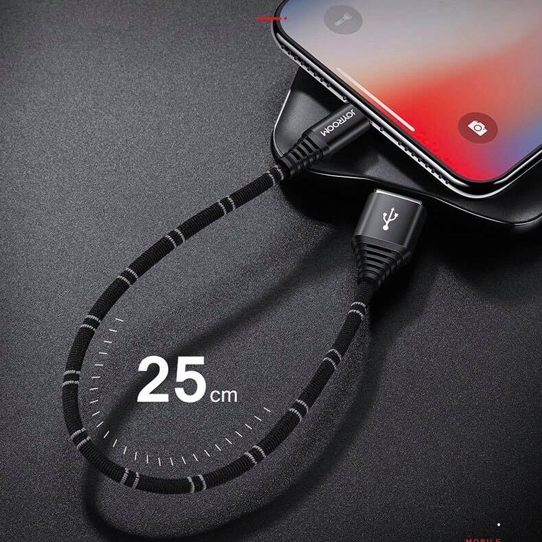 Cáp sạc Lightning ngắn 25cm - Chính hãng Joyroom