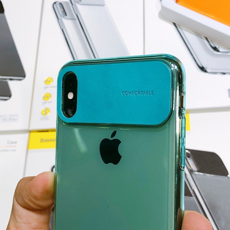Ốp trong suốt màu viền camera dành cho iPhone X/XS • XS Max