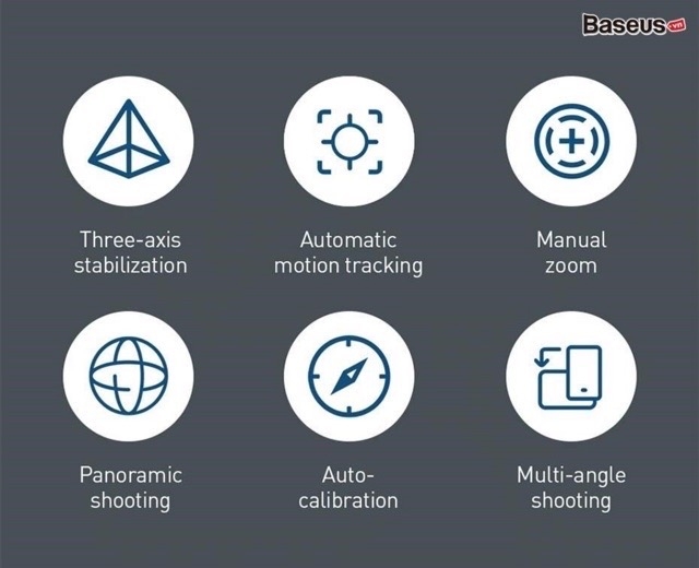 Gimbal chống rung ba trục chính hãng Baseus