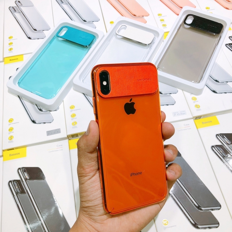 Ốp trong suốt màu viền camera dành cho iPhone X/XS • XS Max