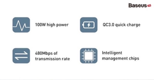 Cáp sạc nhanh C to C công suất 100W Baseus Cafule PD2.0 dùng cho iPad Pro/ Macbook/ Laptop/ Smartphone