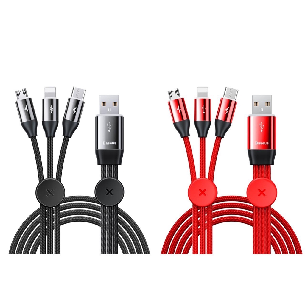 Cáp sạc 3 đầu Co-Sharing 3 in 1 Chính hãng Baseus