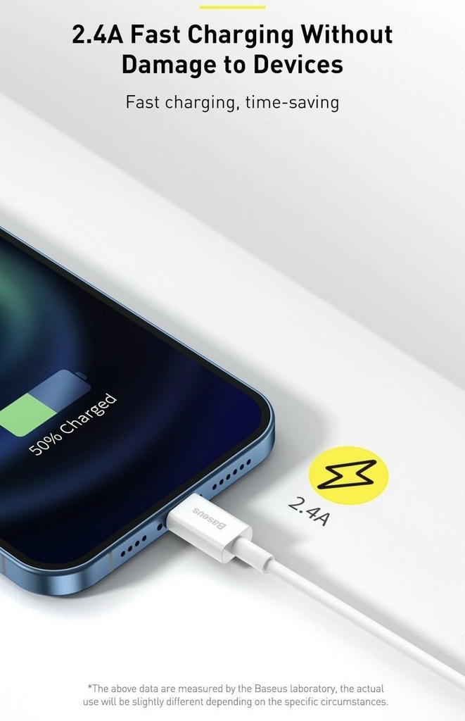 Cáp sạc nhanh lightning Baseus Superior Series 25CM